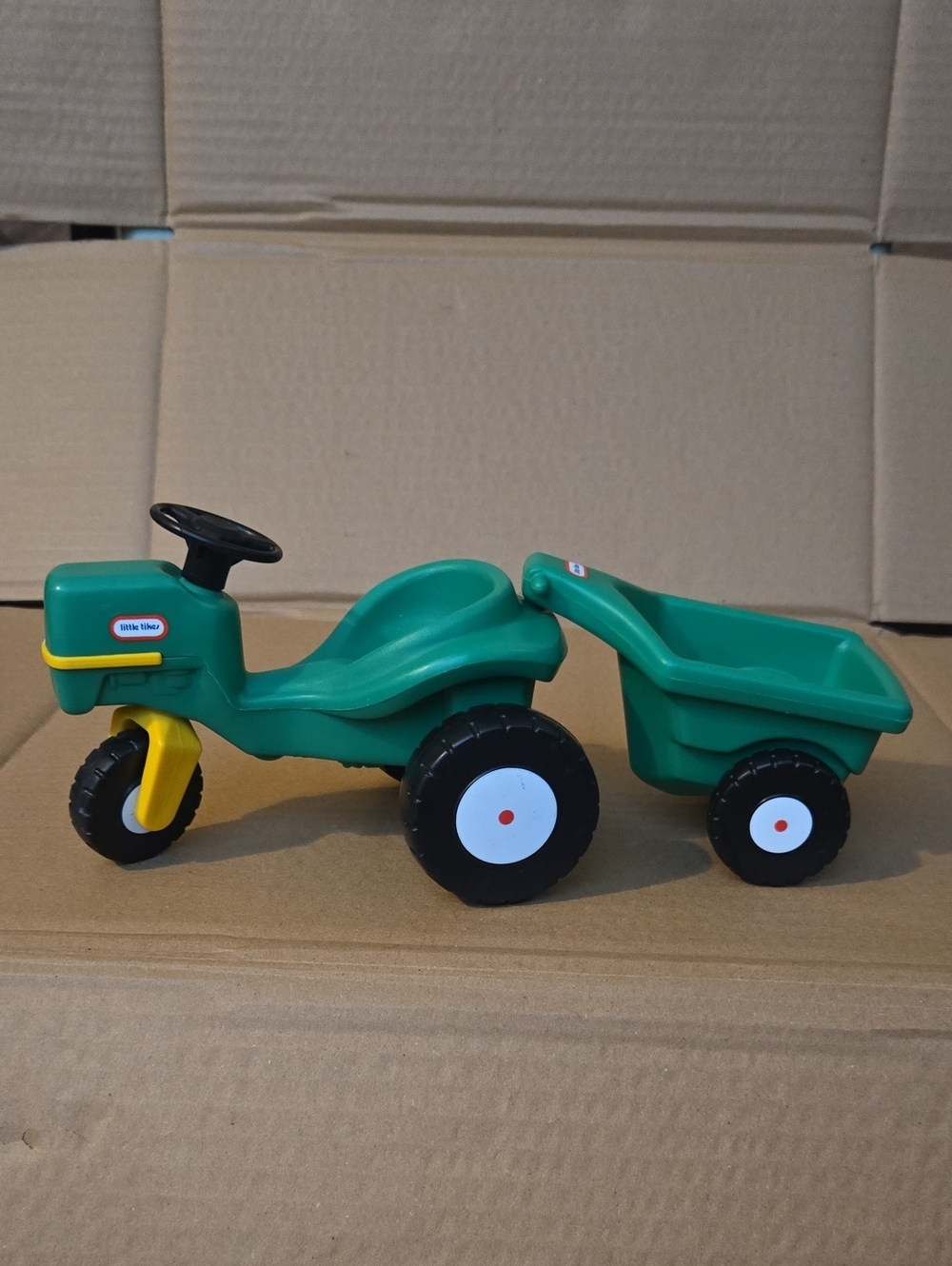 Vintage 90s Little Tikes Dollhouse Accessories - Tractor With Wagon